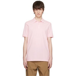 Pink Embroidered Polo 231085M212055
