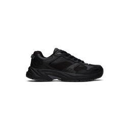 Black Leather Sneakers 241085M237018