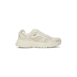 Off White   Taupe Levitt Sneakers 241085M237019