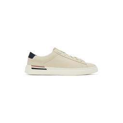 Off White Leather Sneakers 241085M237011