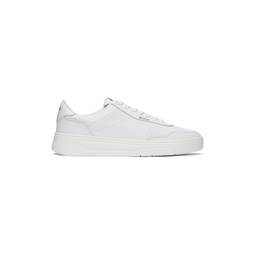 White Leather Sneakers 241085M237009
