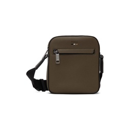 Brown Faux Leather Reporter Bag 241085M170013