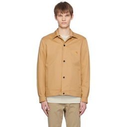 Tan Relaxed Fit Jacket 241085M180010