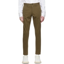 Green Tapered Fit Trousers 222085M191010
