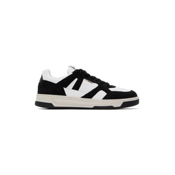 Black   White Mixed Material Sneakers 241085M237058
