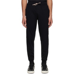 Black Printed Pyjama Pants 241085M190024