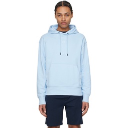 Blue Contrast Hoodie 241085M202037