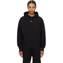 Black Contrast Hoodie 241085M202039