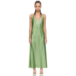 Green Layered Midi Dress 241085F054003