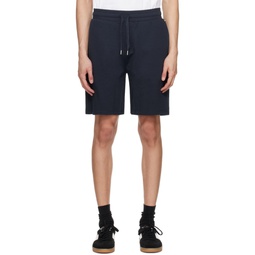 Navy Double Monogram Shorts 241085M193013