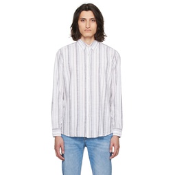 White Striped Shirt 241085M192036