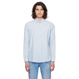 Blue Button Shirt 241085M192035