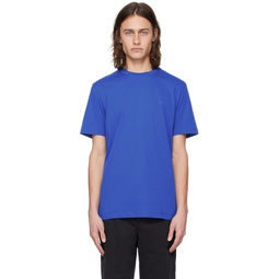 Blue Rubber Print T Shirt 241085M213089
