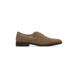 Taupe Lace Up Derbys 241085M225005