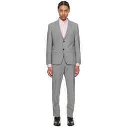Gray Slim Fit Suit 241085M196003