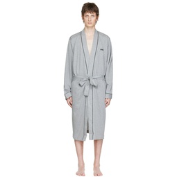 Gray Cotton Robe 222085M219000