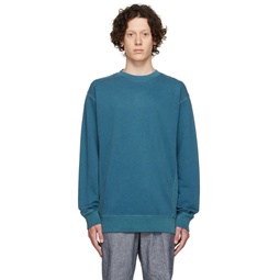 Blue Cotton Sweatshirt 222085M204009