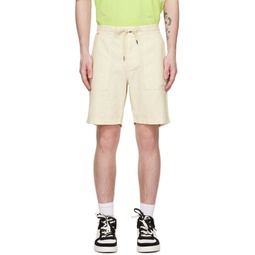 Beige Regular Fit Shorts 231085M193026