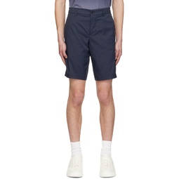 Navy Slim Fit Shorts 231085M193036