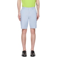 Blue Slim Fit Shorts 231085M193030