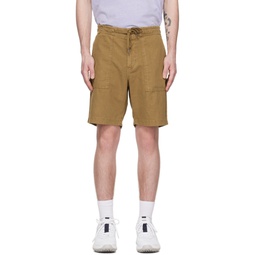 Beige Drawstring Shorts 231085M193025