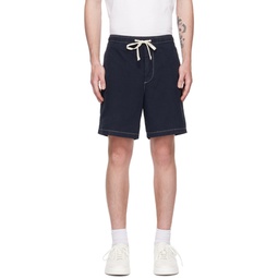 Navy Regular Fit Shorts 231085M193033