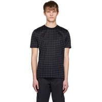 Black Grid T Shirt 231085M213071
