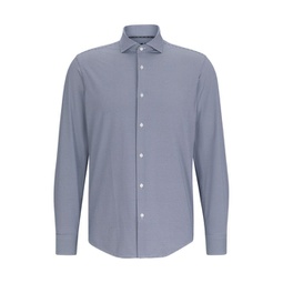 regular-fit shirt in structured performance-stretch material