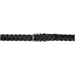 Black Braided Belt 241085M131006