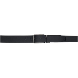 Black Reversible Leather Belt 241085M131016