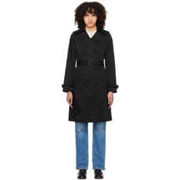 Black Buckled Trench Coat 241085F067000