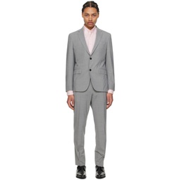 Gray Slim-Fit Suit 241085M196003