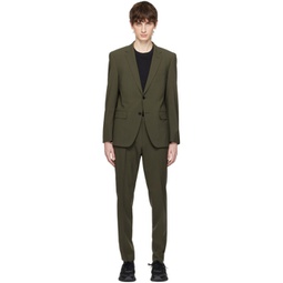 Green Slim-Fit Suit 241085M196000