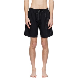 Black Printed Swim Shorts 241085M208023