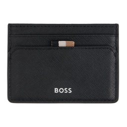 Black Faux-Leather Card Holder 241085M163004