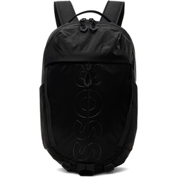 Black Multi-Pocket Outline Logo Backpack 241085M166001