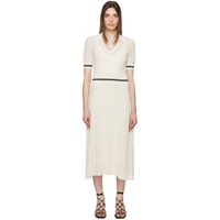 Off-White Striped Maxi Dress 231085F055002