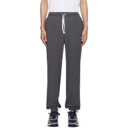 Gray Embroidered Track Pants 232085M190006