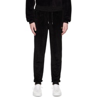 Black Embroidered Track Pants 231085M190007