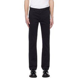 Black Slim-Fit Trousers 241085M191006