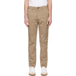 Taupe Slim-Fit Trousers 241085M191016