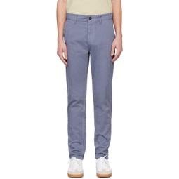 Blue Slim-Fit Trousers 241085M191014
