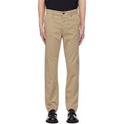 Beige Tapered-Fit Trousers 241085M191009