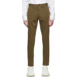 Green Tapered-Fit Trousers 222085M191010