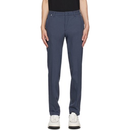 Blue Slim-Fit Trousers 232085M191003