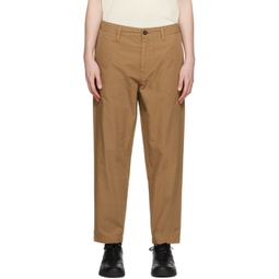 Brown Relaxed-Fit Trousers 231085M191022