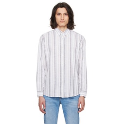 White Striped Shirt 241085M192036