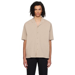Taupe Relaxed-Fit Shirt 241085M192067