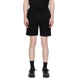 Black Embroidered Shorts 232085M193014