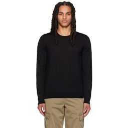 Black Slim-Fit Sweater 232085M201000